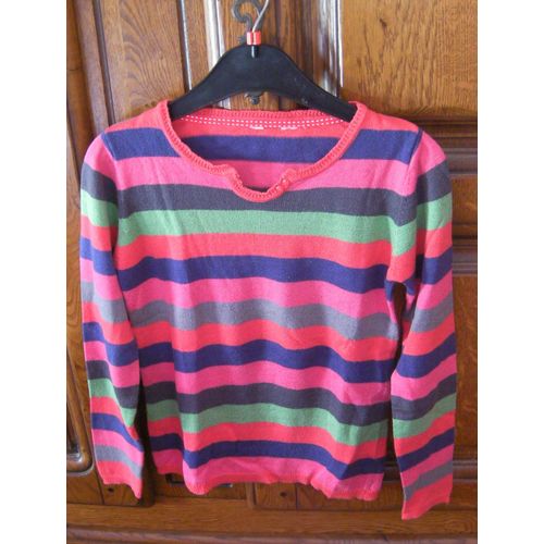 Pull Rayé Pour Enfant - Taille 7/8 Ans