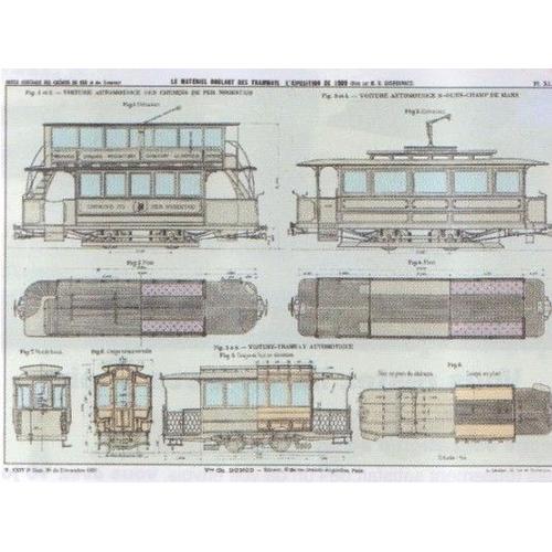 Plaque Metal "Le Materiel Roulant Des Tramways Exposition De 1900"-Atlas