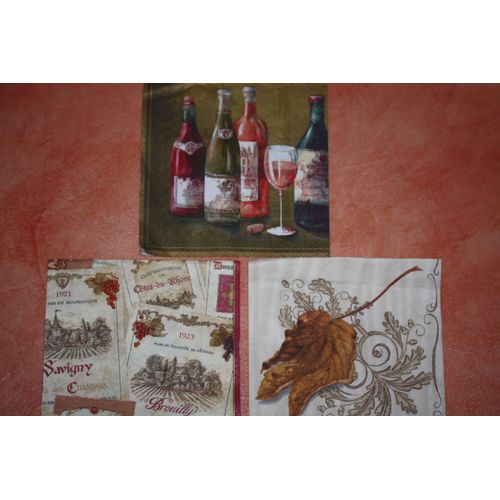Lot 33 De 15 Serviettes Papier