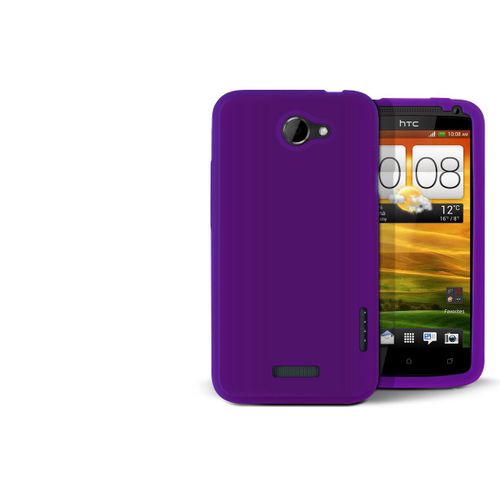 Coque Htc One X Silicone Colors-Violet