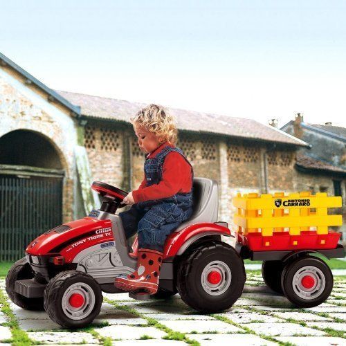 Peg Perego Igcd0529 Tony Mini Tracteur Avec Remorque Tigre