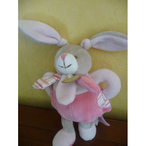 Doudou Lapin Rose  Mon Doudou À Moi Hochet