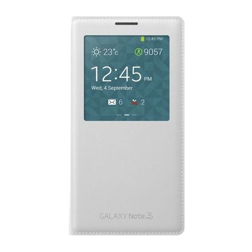 Etui Samsung Galaxy Note 3, Samsung À Rabat Avec Zone Transparente Blanc