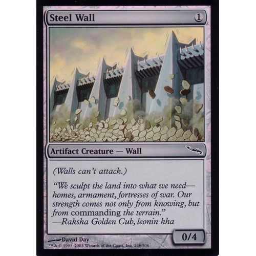 Steel Wall (Mur D'acier)  X1 Foil  Mirrodin Vo
