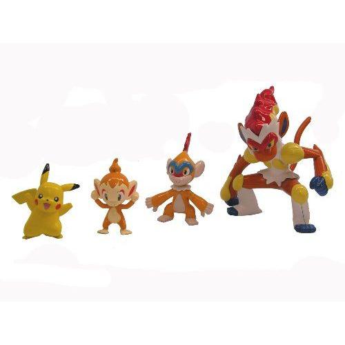 Pokemon Plamo Collection (Pokebla) Plastic Model Kit / Figurine: Ouisticram - Simiabraz Evolution Set & Pikachu
