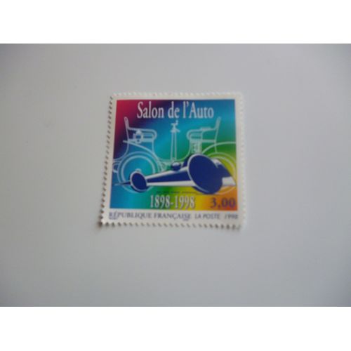 Timbre :"Centenaire Du Salon De L'auto" 1898-1998