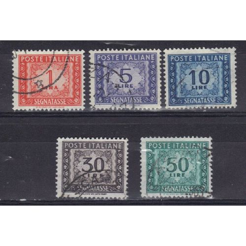Italie 1947 : Armoiries - Série De 5 Timbres Oblitérés