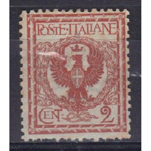 Italie 1901 : Aigle De La Maison De Savoie - Timbre 2 C. Rouge-Brun Neuf *