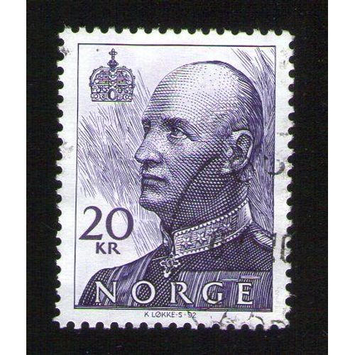 Norvege Oblitération Ronde Used Stamp King Roi Harald V 20 Kr 1992