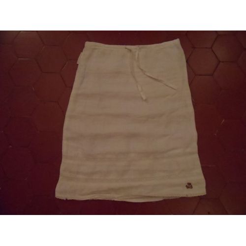 Jupe Toile Lin Blanc Lulu Kids