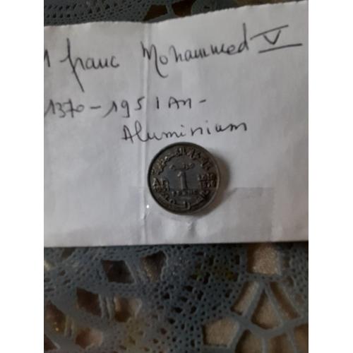 Piece De 1 Franc Mohammed V 1370