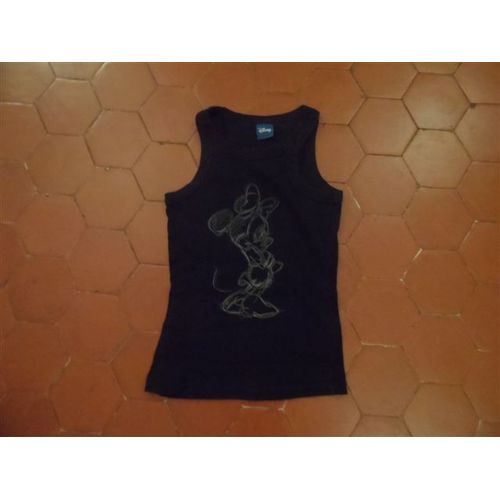 Débardeur Jersey Coton Noir Disney