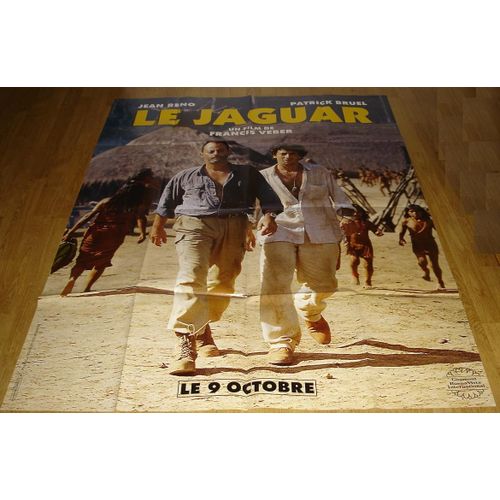 Le Jaguar - Pré Affiche Originale De Cinéma - Format 120x160 Cm - Un Film De Francis Veber Avec Jean Reno, Patrick Bruel, Harrison Lowe - Année 1996