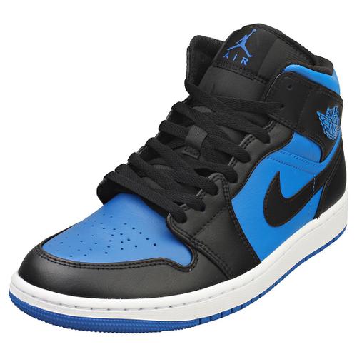 Nike Air Jordan 1 Mid Homme Baskets Mode Noir Bleu - 44