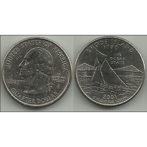Quarter De Dollar "Rhode Island 2001"