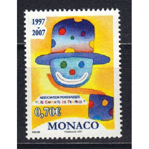 Monaco 2006 : 10è Anniversaire De L'association "Les Enfants De Frankie" : Tête De Clown (Affiche De Jean-Michel Folon) - Timbre Neuf **