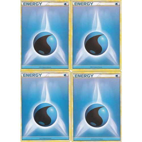 4 Cartes Pokemon - Energy - Eau - 2010 - Pokemon/Nintendo