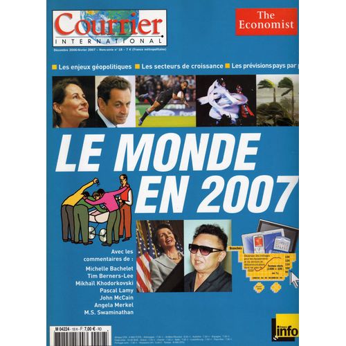 Courrier International 18:Michelle Bachelet,Tim Berners-Lee,Pascal Lamy,John Mccain,Angela Merkel.