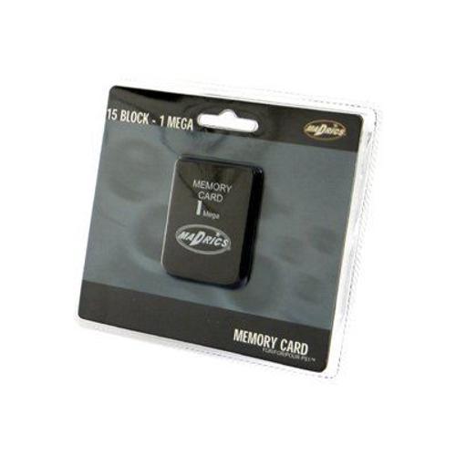 Madrics Memory Card - Module mémoire flash - 1 Mo - Carte mémoire Sony PlayStation - noir transparent - pour Sony PlayStation, Sony PSOne