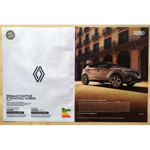 Publicité Papier - Voitures Renault Captur E-Tech Full Hybrid De 2024