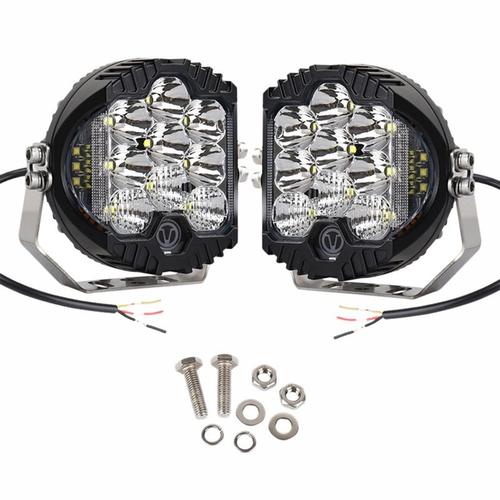 2 Pièces 12v / 24v 7 En Hors Route Le D Travaux Phare 90w 8000lm Phare Rond 4 X 4 Tracteur Hors Route Tracteur Atv Suv Conduite Phares Antibrouillard Externe