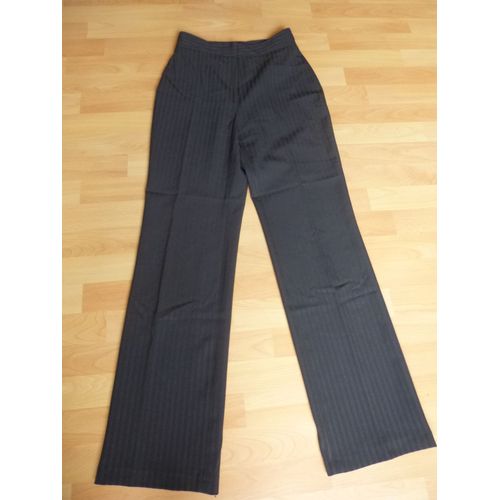Pantalon Caroll Marron Effet De Rayures - Taille 36