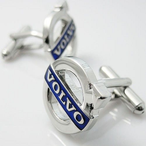 Paire De Boutons De Manchettes - Logo Volvo - Idée Cadeau - Alliage Chromé