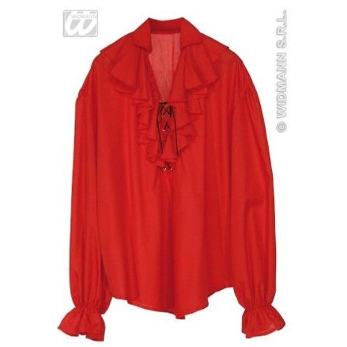 Widmann Xl 4191l Chemise Rouge Pirate Ou Homme De La Renaissance