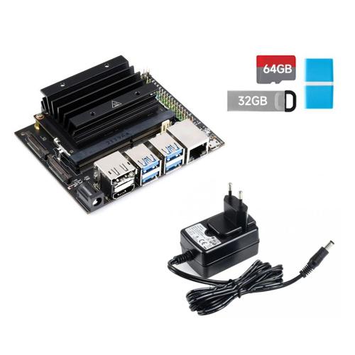 Pour Le Kit De Développement Nano 4 Go + 16g Emmc Avec Carte Mère + Dissipateur De Chaleur + Clé Usb 32 Go + Carte 64 Go + Lecteur De Carte + Prise D'alimentation Ue