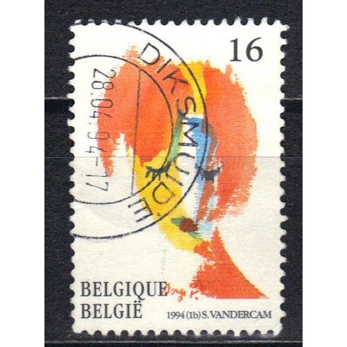 Belgique 1994 : Oeuvre De Peintres Contemporains : "Ma Toute Belle" De Serge Vandercamme - Timbre Oblitéré