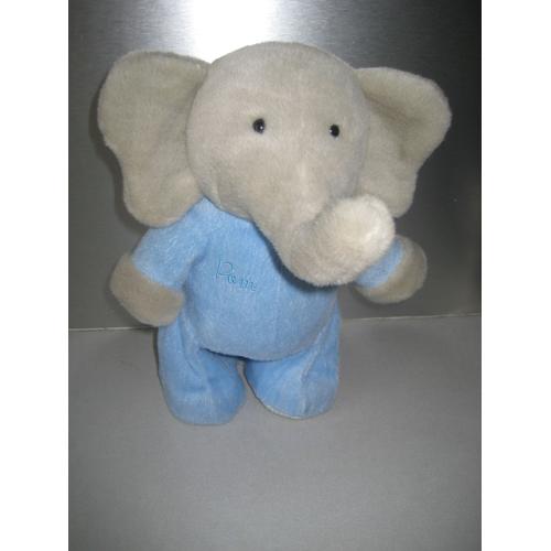 Peluche Parlante Bébé Babar Pom Bleu Articulé Lansay 28 Cm