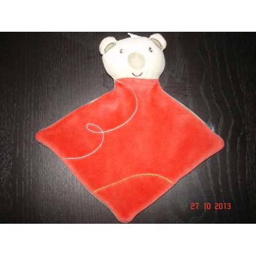Doudou Koala Plat Rouge Gris - Sucre D'orge - 19cm