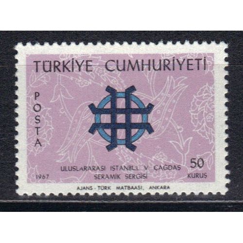 Turquie 1967 : 5è Exposition Internationale De Céramiques À Istanbul - Timbre Neuf *