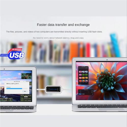 Partage Usb 2.0 Pc À Pc Lien De Synchronisation Net Direct Data File Transfer Bridge Câble Led Copie Facile Entre 2 Ordinateurs