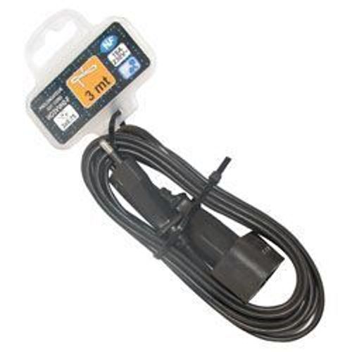 ELECTRALINE PROLONGATEUR H03 2X0.75MM2 NOIR 3M