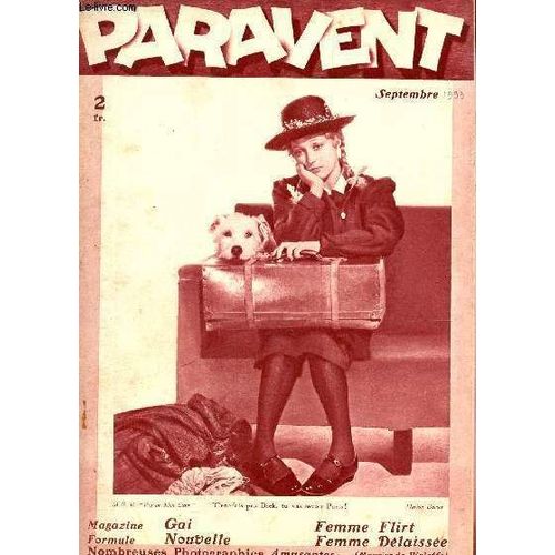 Paravent - N° 5 - Septembre 1933 / Femmes Flirt - Femme Delaissee - Les Belles Inconnues - Van Dongen 5mademoiselle X..° - Le Mari D'hortense - Jeunes Filles En Rodage Etc...