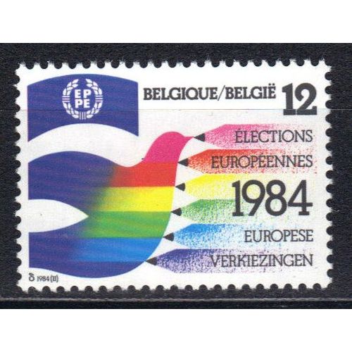Belgique 1984 : Parlement Européen : Deuxièmes Élections - Timbre Neuf **