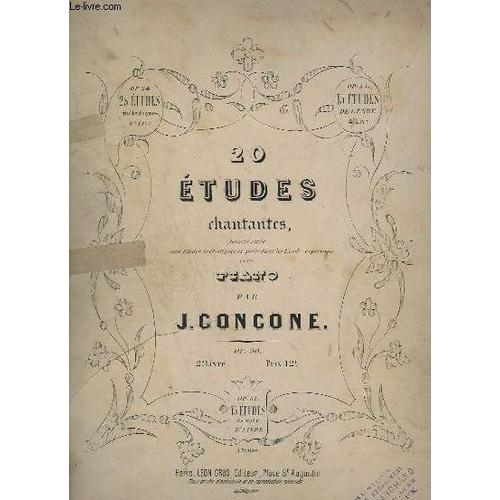 20 Etudes Chantantes - Pour Piano - Op.30 - Livre 2 - Le Ruisseau + Scherzetto + Souvenir De L'exile + Matines + Bonheur Reve + Tarentelle + Simple Histoire + La Nacelle En Mer + Esprit Et ...