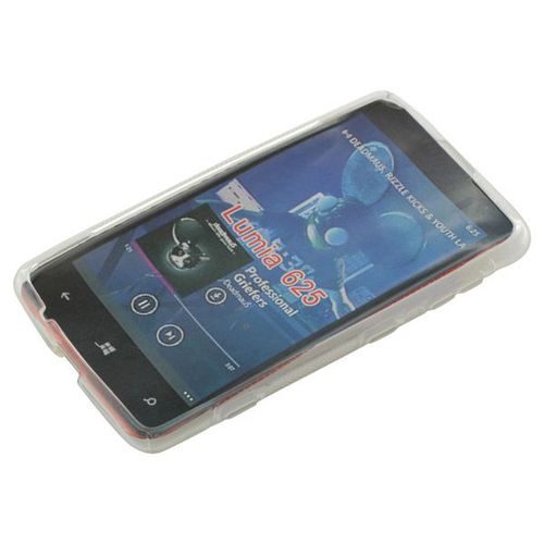 Etui Nokia Lumia 625 Tpu Effet Bi-Matière S-Curve Housse Souple Silicone Transparent