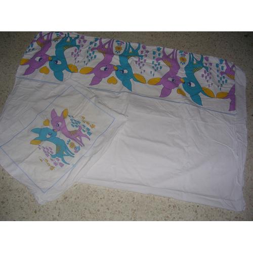 Drap  Bambi Enfant  Dim 164x112cm Pour Petit Lit