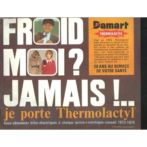 Damart Thermolactyl Catalogue Conseil 1973-1974