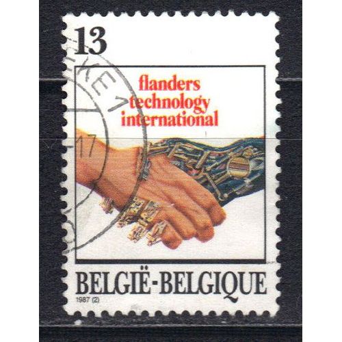 Belgique 1987 : Salon International Des Technologies Nouvelles "Flanders Technology International" : Emblème De La Manifestation - Timbre Oblitéré