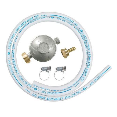 Kit gaz détendeur butane +tuyau 1m50 avec colliers