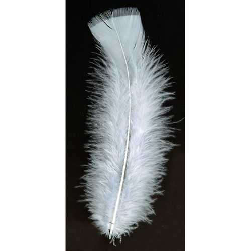 Sachet 50 Plumes Blanches Pied Plat 10 Cm