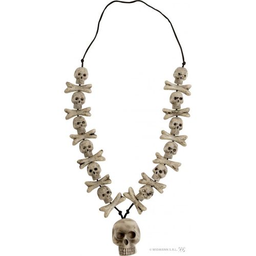 Collier Tetes De Mort Et Os