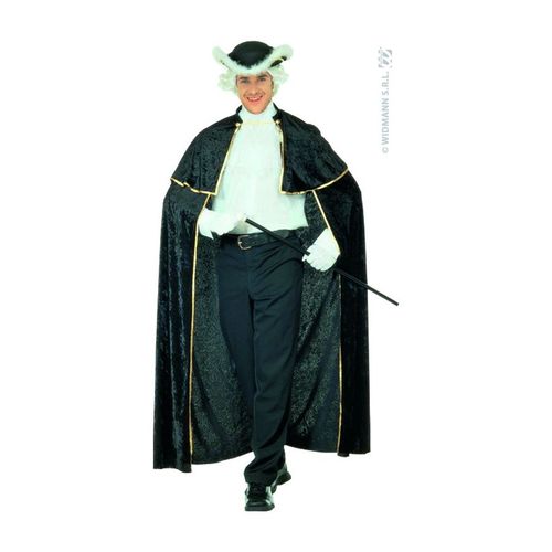 Cape De Velours Noir Avec Jabot Taille : Unique