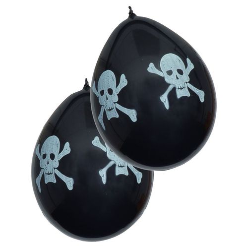Sachet De 6 Ballons Tête De Mort
