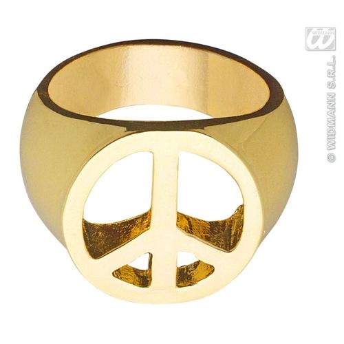 Bague Dorée Peace And Love