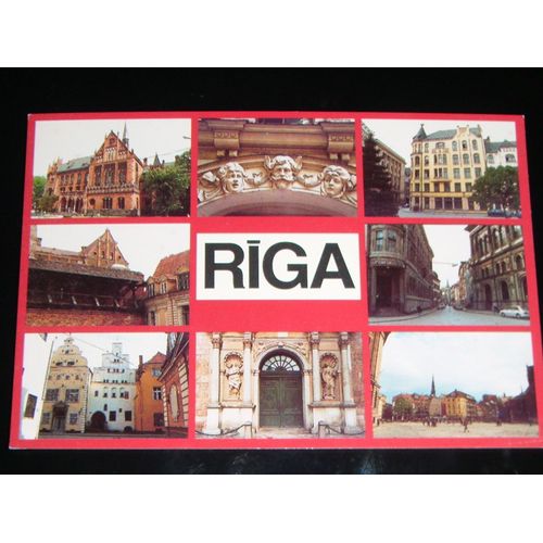 Carte Postale De Riga: Vues Multiples