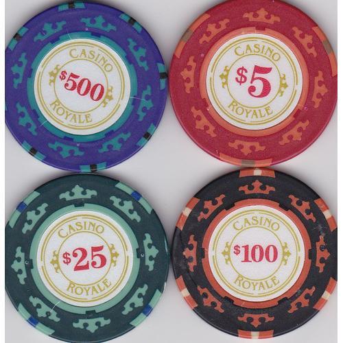 007 - James Bond - Casino Royale - Jeton Poker  5$ 25 $ 100 $ 500 $